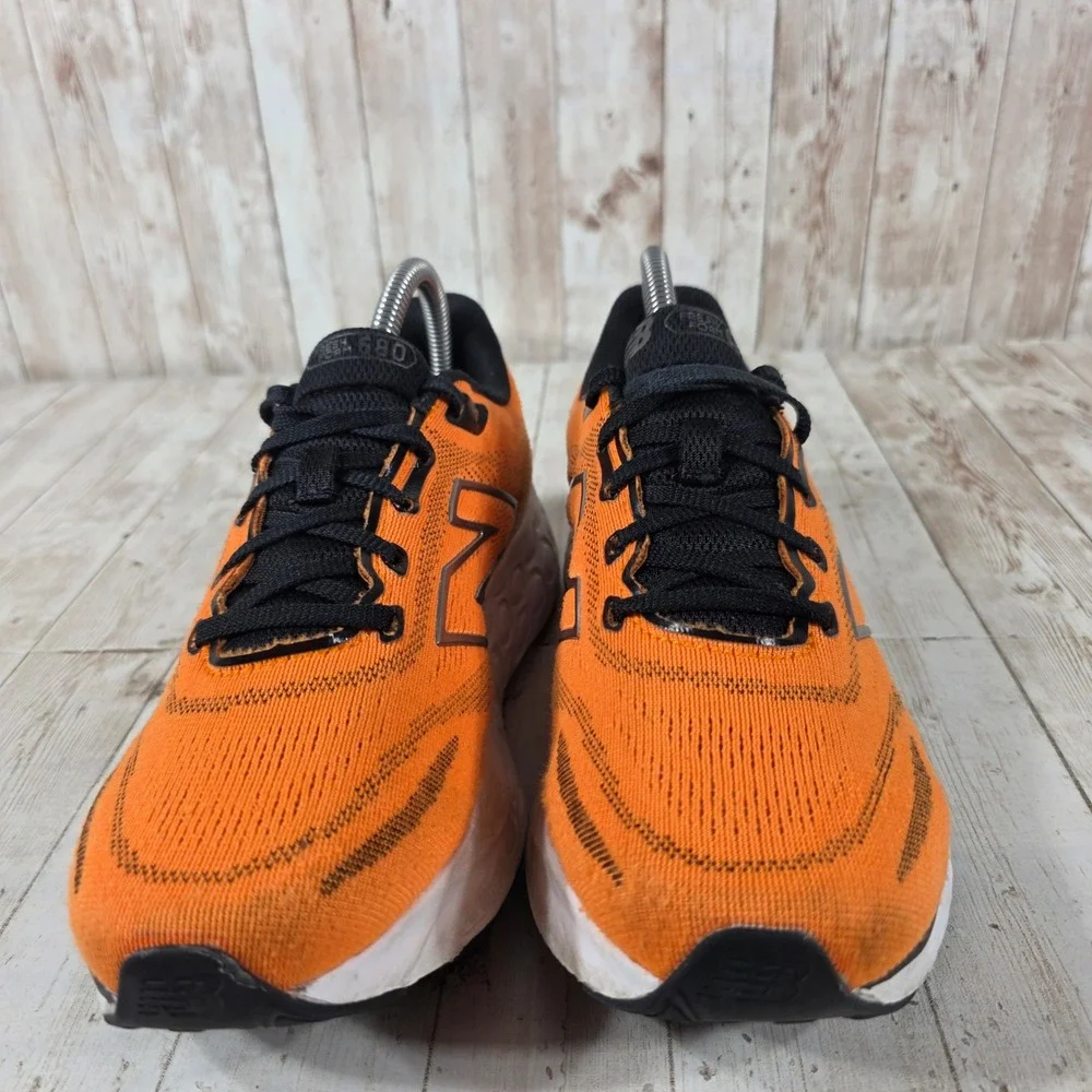 New Balance Fresh Foam 680 v8 Orange Black Running Shoes M680RO8 Womens 8.5 Wide